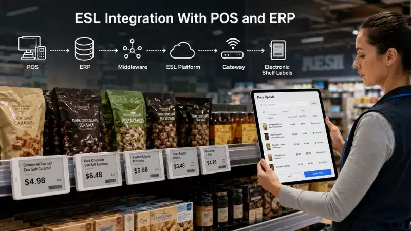 Integrasi Label Rak Elektronik Dengan POS dan ERP: API, Pemetaan Data, Penang...