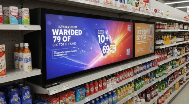 Layar LCD Membentang untuk Supermarket dan Toko Kelontong